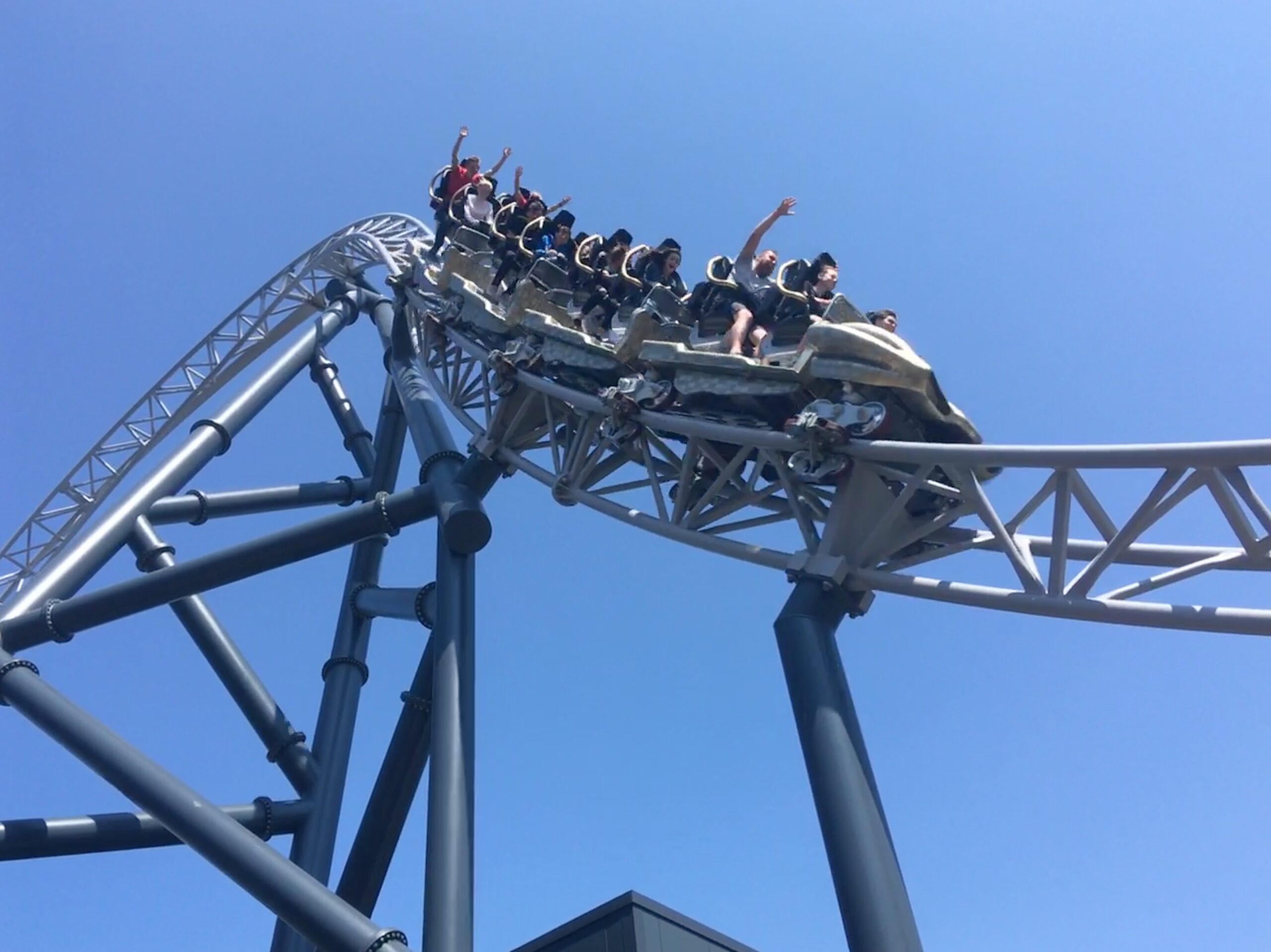 Image of Icon, Blackpool Pleasure Beach, train on track following the second launch